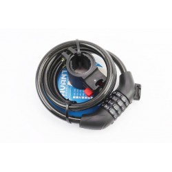 Замок протиугінний тросовий 1200х10мм з 4-х значним кодом, кріпл. за трубу сидіння, AGL-705 AVANTI