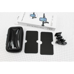 Тримач-чохол телефону (L) 155х85х30мм на кермо, сенсорна плівка, вологозахисний, швидкознімний, регульований PH-01 Китай