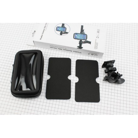 Тримач-чохол телефону (L) 155х85х30мм на кермо, сенсорна плівка, вологозахисний, швидкознімний, регульований PH-01 Китай