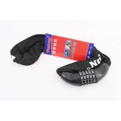 Замок протиугінний ланцюговий 900х6мм з 5-ти значним кодом, чорний TY732 Tonyon