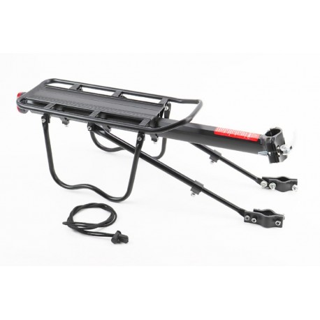Багажник 24-29" алюмінієвий, регульоване кріпл. за трубу сидіння, під Disk-brake, чорний HS-022 Китай