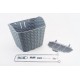 Кошик передній 26" з кришкою, пластмасовий, сірий TH-059 Китай