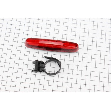 Фонарь задний 5 диодов, крепл. на хомуте, 753 (без батареек) Китай