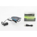 Ліхтар передній 1 діод+дзвінок 4 мелодії, Li-ion 3.7V 1200mAh зарядка від USB, вологозахисний, чорно-синій FY-058/7588 Китай