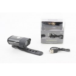 Ліхтар передній 1 діод алюмінієвий, Li-ion 3.7V 850mAh зарядка від USB, вологозахисний, чорний HYD-018 Китай