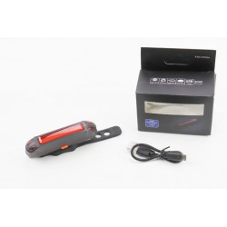 Фонарь задний 110 lumen, Li-ion 3.7V 500mAh зарядка от USB, влагозащитный, чёрный FXH-0105 Китай