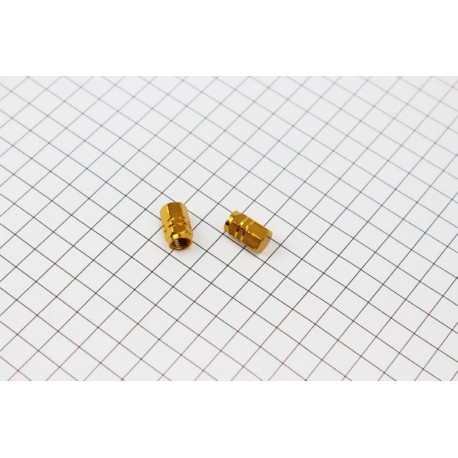 Ковпачок ніпеля "ШЕСТИГРАННИК", алюмінієвий, золотистий 2шт Китай