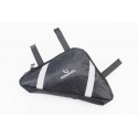 Сумка під раму трикутна 280х220х200мм, кріпл. на липучці, вологозахисна, світловідбиваючі смуги, чорна Roswheel