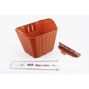 Кошик передній 26" з кришкою, пластмасовий, коричневий TH-059 Китай