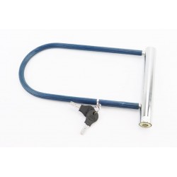 Замок протиугінний U-подібний 175x290 (120х250)мм, товщина скоби 10мм під ключ, синій Китай