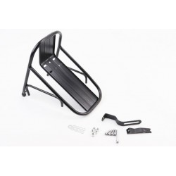 Багажник 24-29" передній алюмінієвий, цільнозварний, кріплення під V-brake гальмо, чорний HS-028 Китай