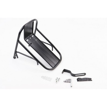 Багажник 24-29" передній алюмінієвий, цільнозварний, кріплення під V-brake гальмо, чорний HS-028 Китай