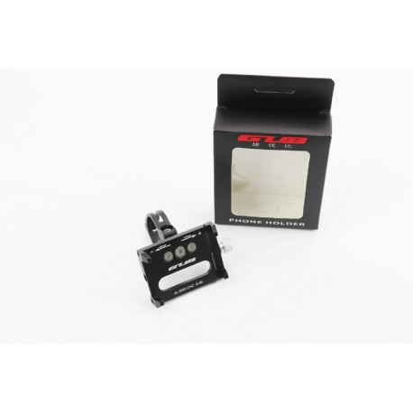 Тримач телефону на кермо алюмінієвий, ширина 50-100мм регульована, чорний G-85 GUB