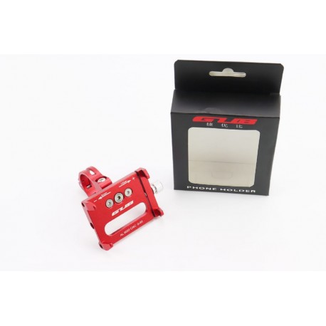 Тримач телефону на кермо алюмінієвий, ширина 50-100мм регульована, червоний G-85 GUB