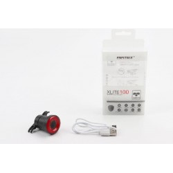 Ліхтар задній COB LED алюмінієвий, Li-ion 3.7V 400mAh зарядка від USB, датчик світла, АВТОматичний СТОП-СИГНАЛ, вологозахисний I