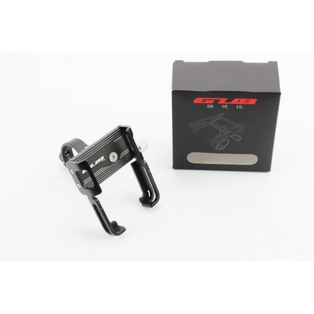 Тримач телефону на кермо алюмінієвий, ширина 55-100мм регульована, чорний P10 GUB