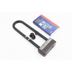 Замок протиугінний U-подібний 100x290 (50х230)мм, товщина скоби 13мм під ключ, чорно-сірий TY339D Tonyon