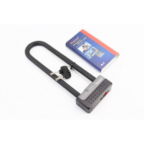 Замок протиугінний U-подібний 100x290 (50х230)мм, товщина скоби 13мм під ключ, чорно-сірий TY339D Tonyon