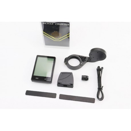Велокомп'ютер 19-функцій, бездротовий, 2,8" дисплей з сенсорними кнопками управління, вологозахисний, чорний (без батарейок) Кит