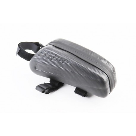 Сумка на раму 220х90х85мм, кріпл. на липучці, чорна "карбон" Китай