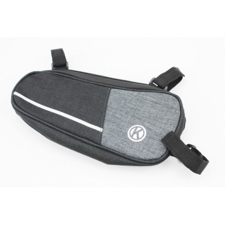 Сумка під раму, кріпл. на липучці, чорно-сіра K