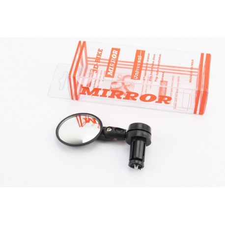 Дзеркало кругле, регульоване, кріпл. в торець керма, чорне SBM-2000 SPELLI