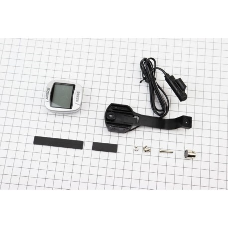 Велокомп'ютер 11-функцій, дротовий, чорний AS-600 (без батарейок) ASSIZE