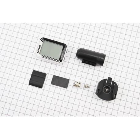 Велокомп'ютер 8-функцій, бездротовий, біло-чорний AS-7000 (без батарейок) ASSIZE