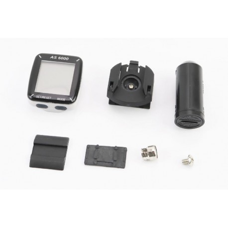 Велокомп'ютер 11-функцій, бездротовий, біло-чорний AS-6000 (без батарейок) ASSIZE