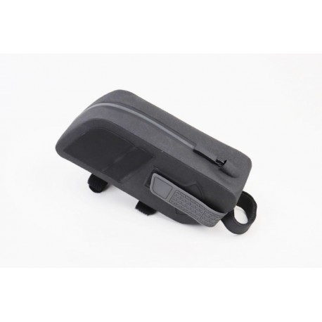 Сумка (Universal) на раму/під раму/сидіння 200х90х75мм, кріпл. на липучці, вологозахисна, чорно-сіра Китай