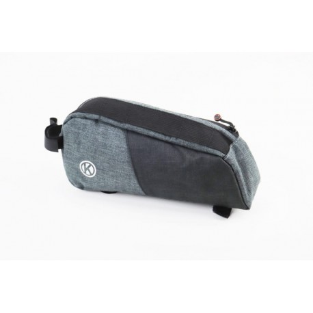 Сумка на раму 250х110х60мм, кріпл. на липучці, сіро-чорна K