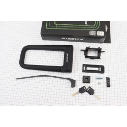 Замок протиугінний U-подібний 110x210 (70х160)мм, товщина скоби 14мм під ключ, чорний T626 JINJIAN