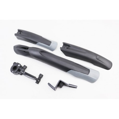 Крила пластмасові 24-26" MTB швидкознімні, чорно-сірі H-N27F/H-N27B Китай