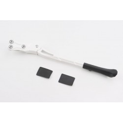 Підніжка 26-29" задня, телескопічна, кріпл. за перо рами, алюмінієва, біла HS-016 Китай