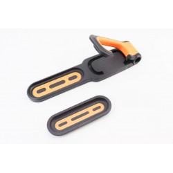 Кріплення велосипеда за колесо до стіни складане, пластмасово-металеве, чорно-помаранчеве HS-009В (без дюбелів) Китай