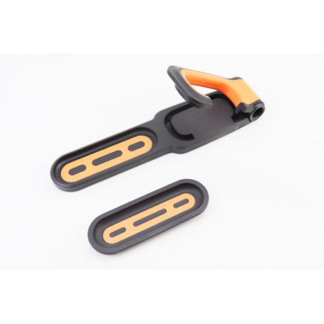 Кріплення велосипеда за колесо до стіни складане, пластмасово-металеве, чорно-помаранчеве HS-009В (без дюбелів) Китай