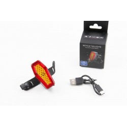 Ліхтар задній COB LED технологія, Li-ion 3.7V 500mAh зарядка від USB, вологозахисний Китай