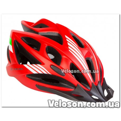 Шлем велосипедный с козырьком СIGNA WT-036 красный L (58-61см)