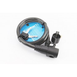 Замок протиугінний тросовий 1000х12мм під ключ, кріпл. за трубу сидіння, AGL-104 AVANTI