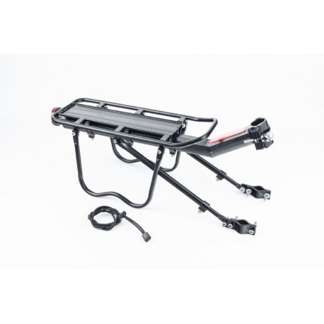 Багажник 24-29" алюмінієвий, регульоване кріпл. за трубу сидіння, під Disk-brake, чорний HS-022B Китай