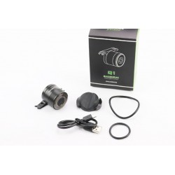 Фонарь задний 7 цветов (Multicolor) алюминиевый, Li-ion 3.7V 250mAh зарядка от USB  IPx6, черный Samurai Q1 RockBros