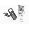 Тримач-чохол телефону 175х82мм на кермо, сенсорна плівка, регульований кут налаштування 360°, внутрішня магнітна фіксація телефо