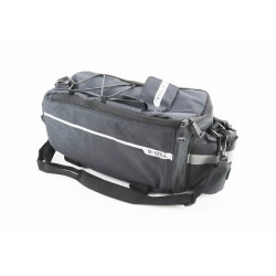 Сумка-термо на багажник, светоотражающие полосы, чёрно-серая B-SOUL