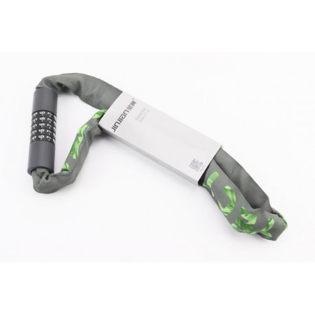 Замок противоугонный цепной 1000х6мм с 5-и значным кодом, серый "PROTECT" 736 JINJIAN