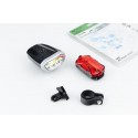 Фонарь передний 3 диода+задний 5 диодов, влагозащитные к-кт, QIXUN QX-T0598 Китай