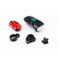 Ліхтар передній 4 діода+задній 5 діодів к-кт, JY-822C+004T (без батарейок) Китай