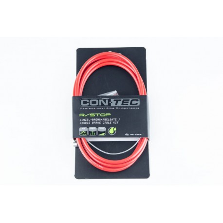 Трос заднего тормоза (трос 200см/ кожух 182см), красный CON-TEC