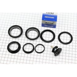 Рулевые чашки 1-1/8" (44/28,6x44/30) безрезьбовой вилки, полуинтегрированные, черные KL-B411 KENLI