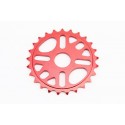 Звезда передняя BMX 25Т 1/2"x1/8", алюминиевая, красная KL-C206 KENLI