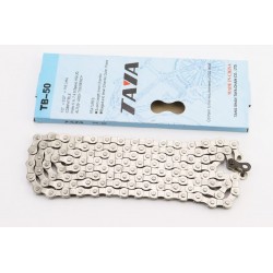 Цепь приводная 1/2х3/32х116L 6/7 скоростей, серебристая TB-50 TAYA